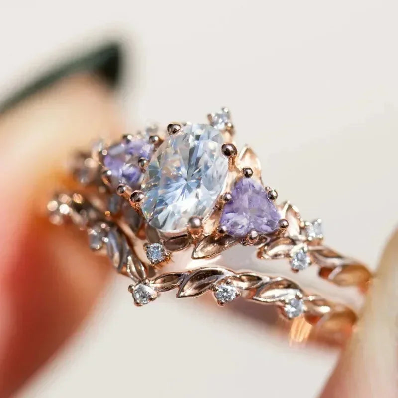 Classic Set Women Ring Simple Small Fresh Copper Inset Artificial Zircon Fashion Personality Trend Fashion Luxury