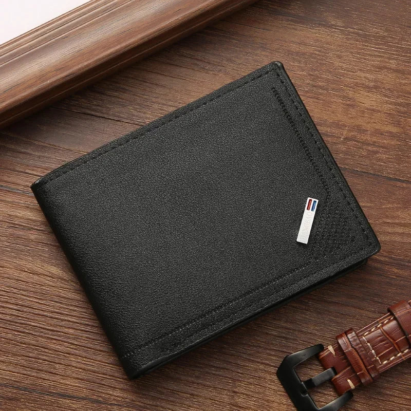 Men Foldable Wallets Picture Coin Slim Purses Business Money Credit ID Cards Holders Vintage Business Practical Men Wallets
