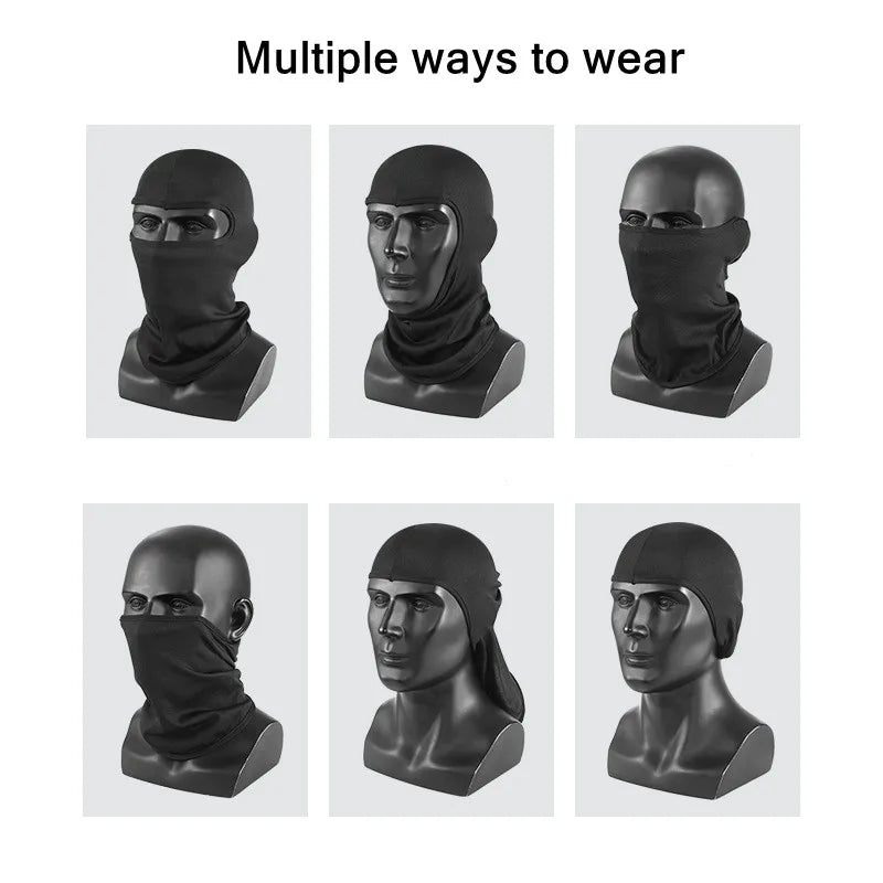 Motorcycle Mask Cycling Balaclava Full Cover Face Mask Hat Balaclava Quick Dry Lycra Ski Neck Summer Sun Ultra UV Protection