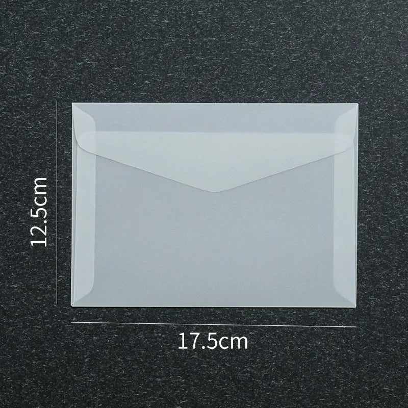 10pcs/lot Blank Translucent Envelope for Invitations Postcards European Giftbox Message Card Envelopes Wedding Business Letters