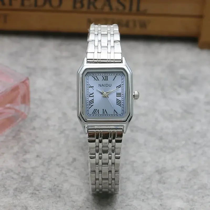 Famous Brand Watch for Women Fashion Roman Numeral Dial Quartz Watch Stainless Steel Strap Luxury Gift Wristwatch Dropshipping