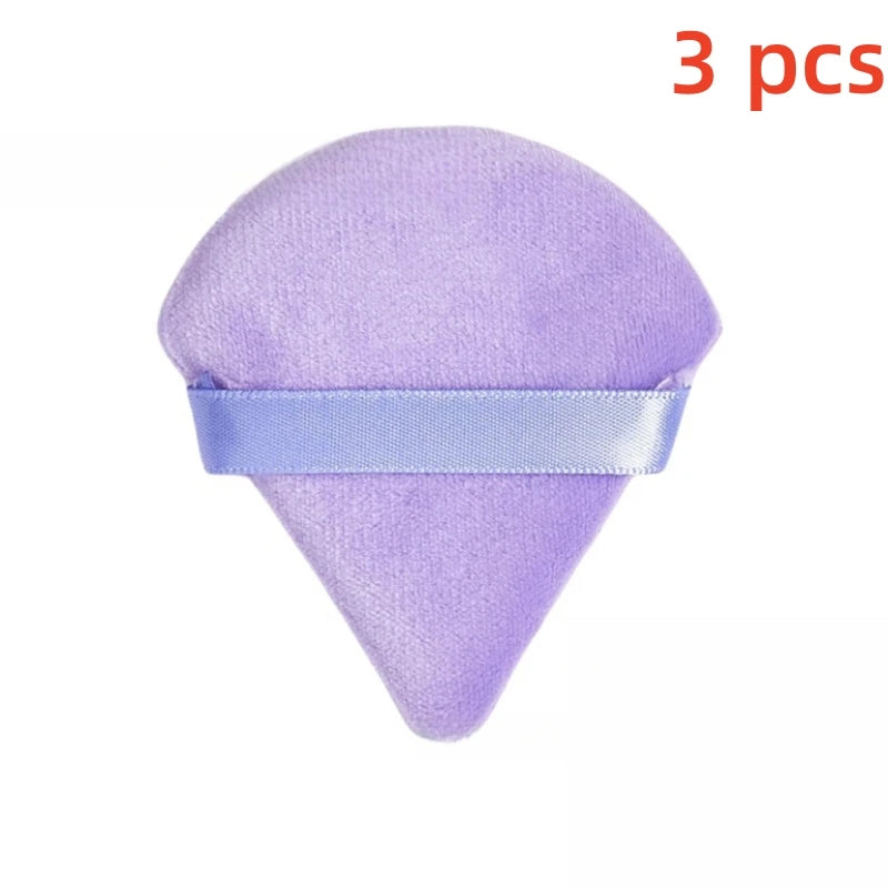 Triangle Powder Puff Soft Makeup Sponge for Face Make Up Eyes Contouring Shadow Cosmetic Washable Mini Velvet Foundation Puff