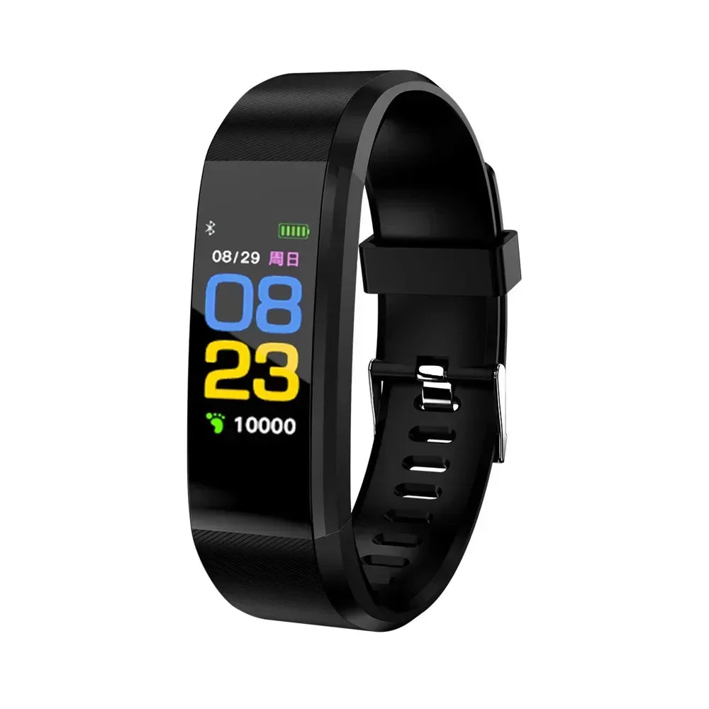 Smart Watch 115Plus Bracelet Heart Rate Blood Pressure Band Fitness Tracker Smartwatch Bluetooth Wristband