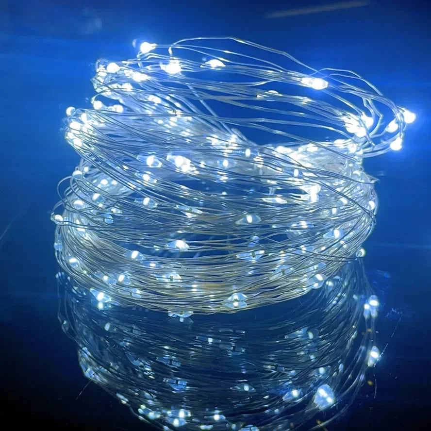 5M Waterproof LED String Lights Copper Wire Fairy Lights Battery Operated DIY Wedding Party Christmas Decoration Lights String