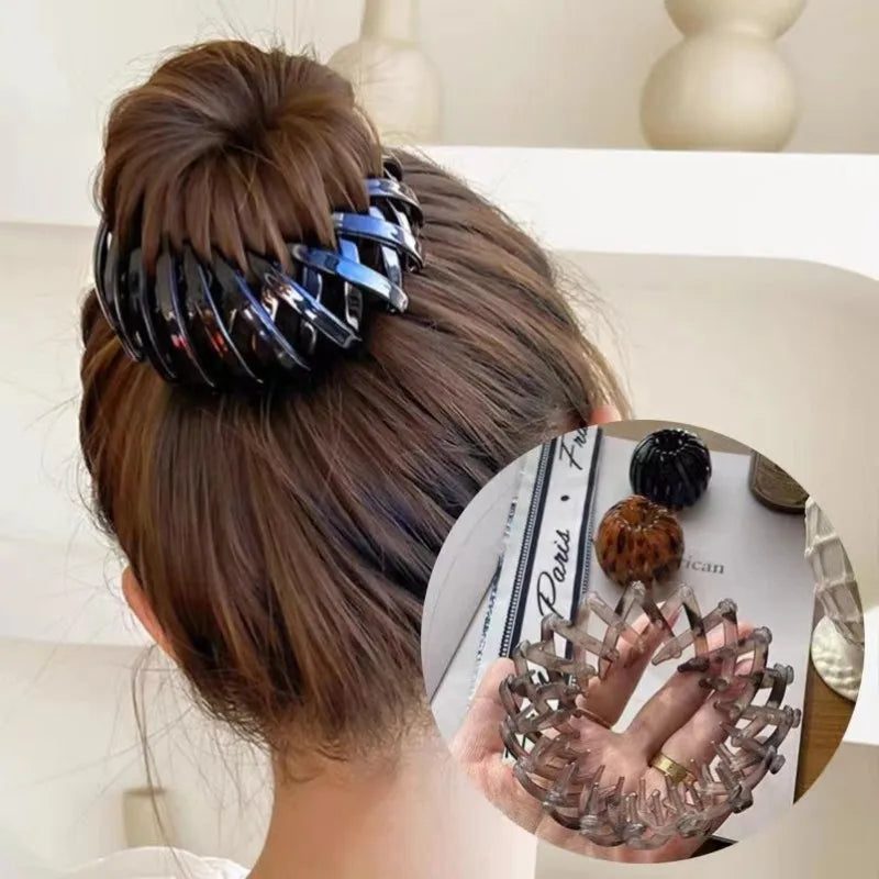 Ponytail Hair Rings Clips Hair Clips Women Bird Nest Shaped Hair Hairpin Simple Magic Lazy Braider Tool Women Hair Accessories