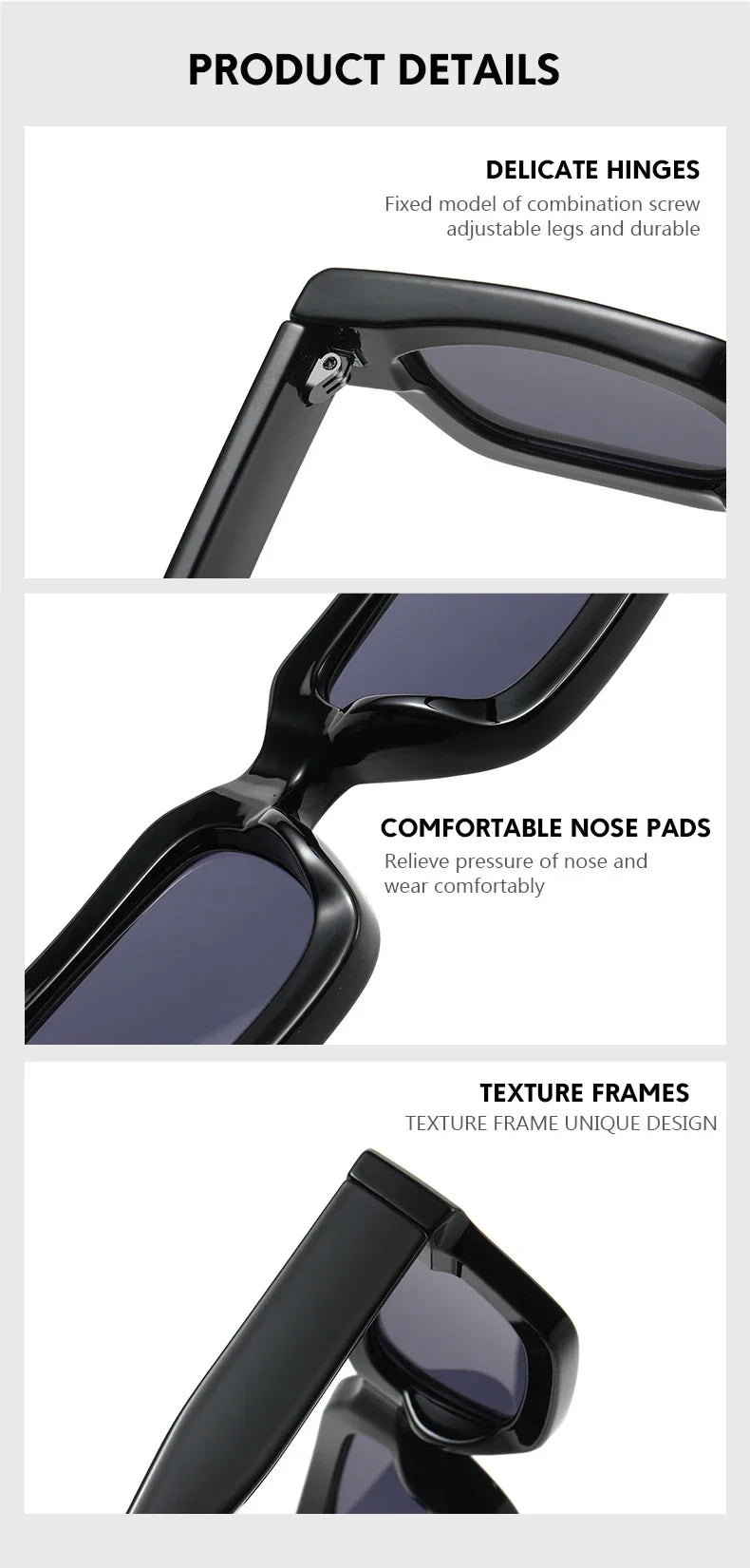 2024 Fashion Square Sunglasses Women Clear Ocean Gradient Lens Eyewear Vintage Trending Men Punk Kpop Sun Glasses Gafas De Sol
