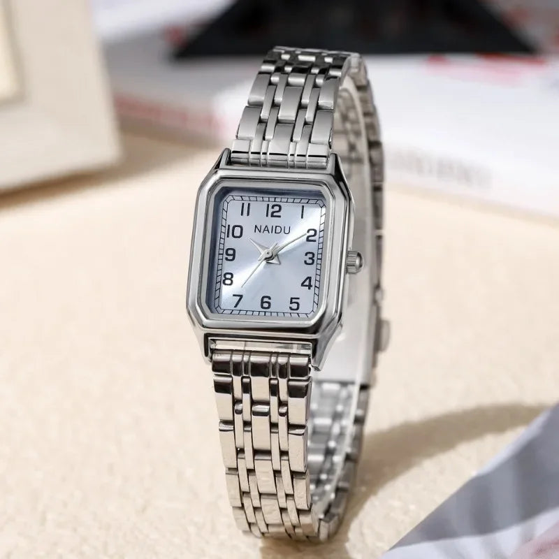 Famous Brand Watch for Women Fashion Roman Numeral Dial Quartz Watch Stainless Steel Strap Luxury Gift Wristwatch Dropshipping