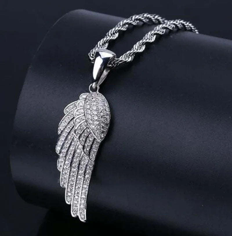 Classic Fashion Necklace Men and Women Hip Hop Punk Letter Micro Inlaid Sliding Pendant Long Necklace