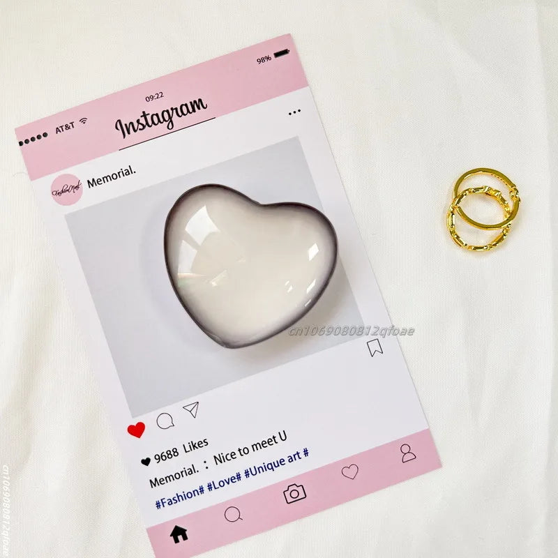 Heart Shape 3D Crystal Foldable Finger Ring Griptok Phone Holder for IPhone Samsung Support Socket Pocket Grip Tok Stand Bracket