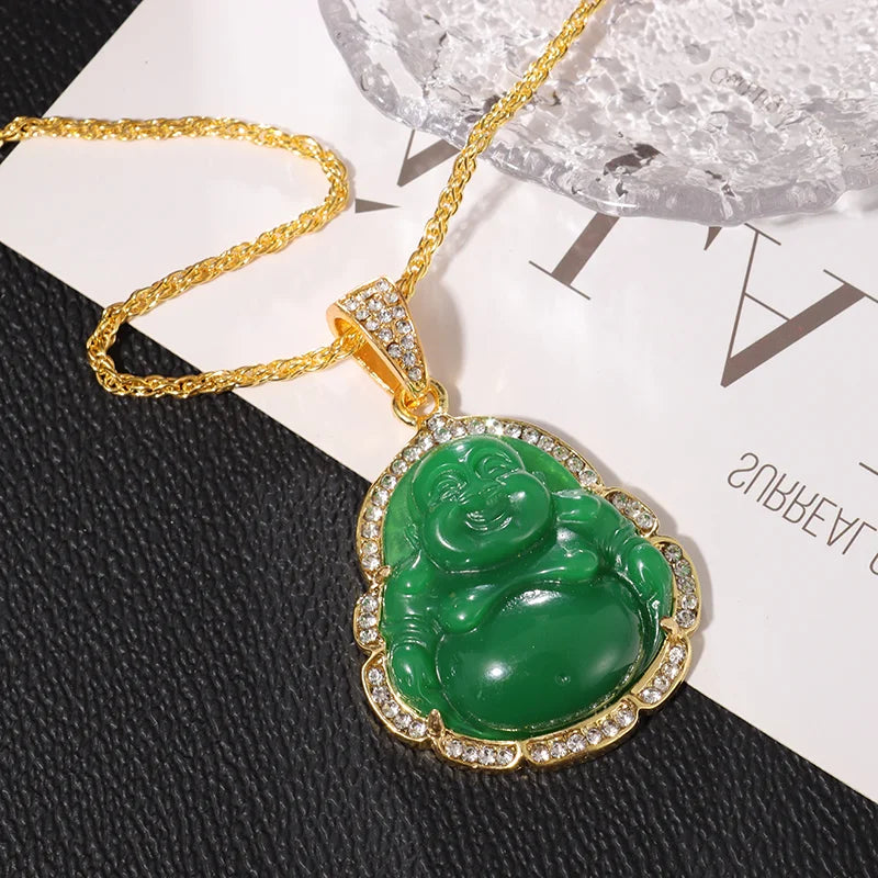 Exquisite Luxury Bamboo Imitation Jade Dragon Column Phoenix Necklace Suitable for Men and Women's Fashionable Charm Jewelry