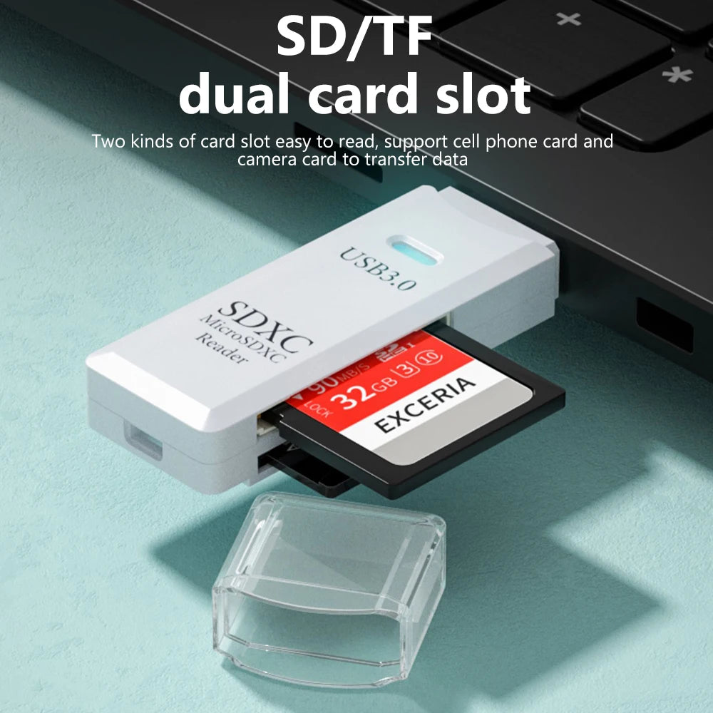 2in 1 USB 3.0 Card Reader USB2.0 To SD TF Memory Card Adapter For PC Laptop Accessories Flash Drive Card Reader Smart Cardreader