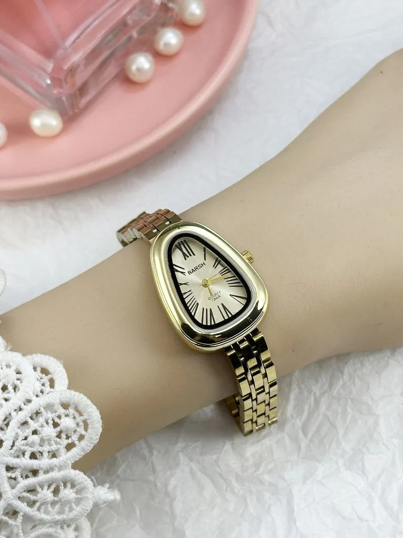 Hot Sale Stainless Steel Strap Women's Watch Irregular Snake Head Dial Ladies Quartz Watch Fashion Luxury Gift Clock Wholesale