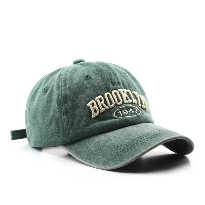 Men Women Spring Summer Retro brooklyn Letter Baseball Caps Cotton Embroidery Adjustable Casual Hat Hip Hop Streetwear Sun Hats