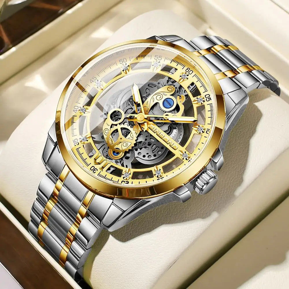 UTHAI Authentic Men Quartz Watch Business Luxury Trendy Waterproof Quality High Steel  Watch Male Fashion Clock Wristwatches
