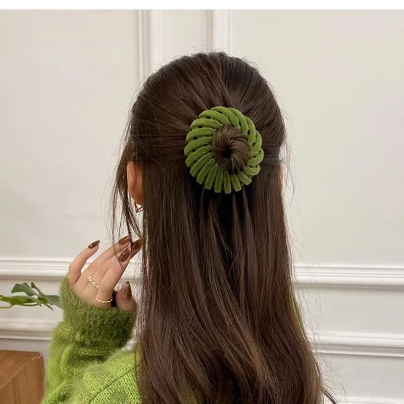 Ponytail Hair Rings Clips Hair Clips Women Bird Nest Shaped Hair Hairpin Simple Magic Lazy Braider Tool Women Hair Accessories