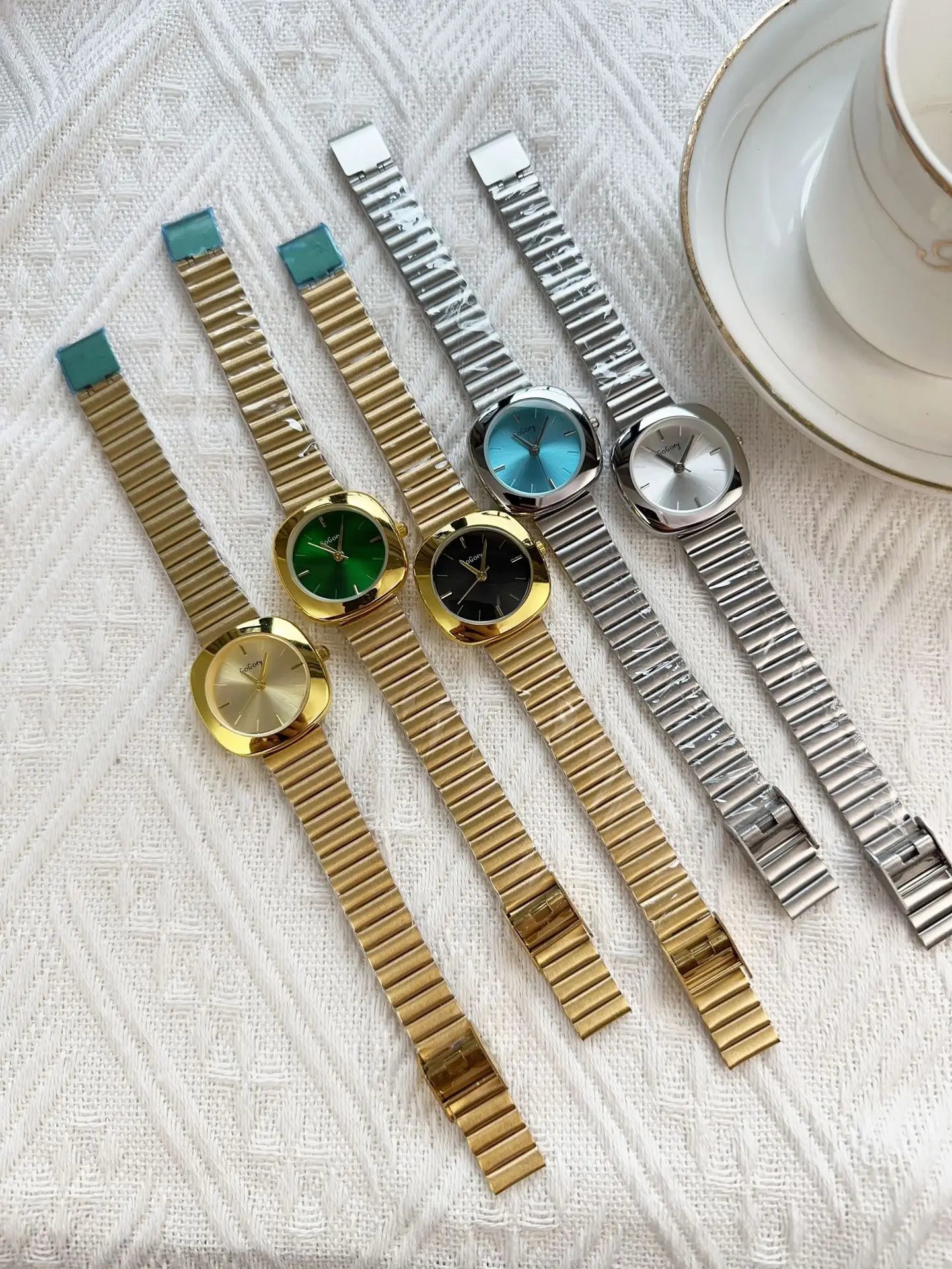 Ladies Simple Gold Quartz Watch Brand Watches for Women Adjustable Stainless Steel Strap Luxury Gift Wristwatches Dropshipping