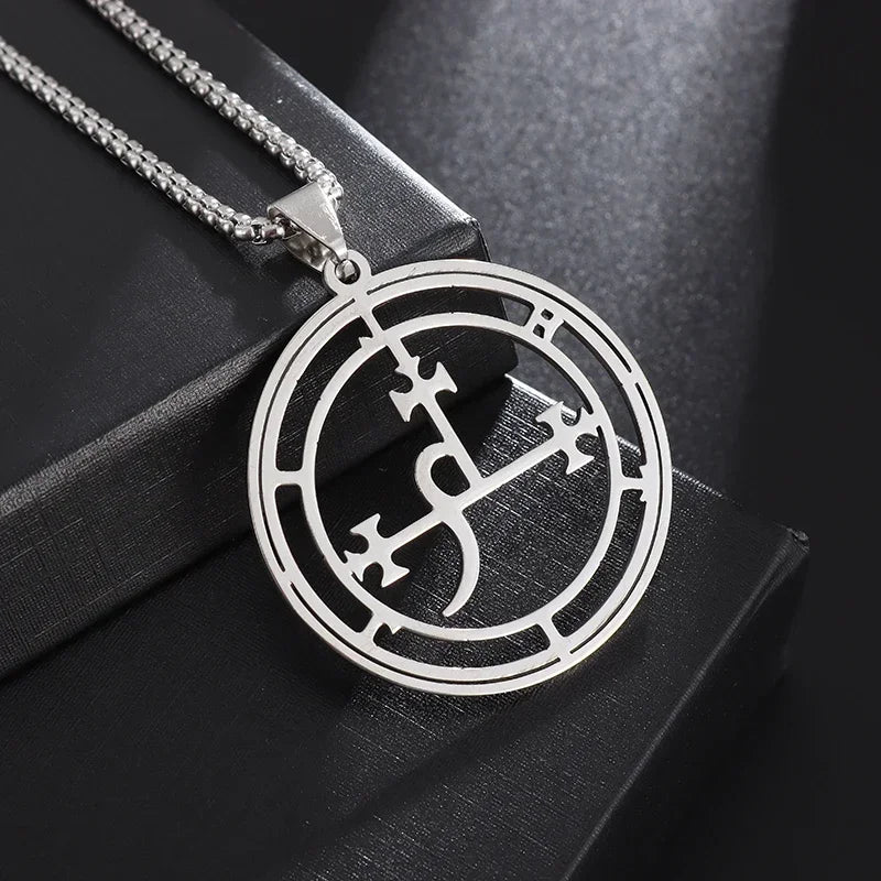 Cool Titanium Steel Dumbbell Pendant Necklace Barbell Fitness Pendant Men and Women Leisure Sports Punk Jewelry