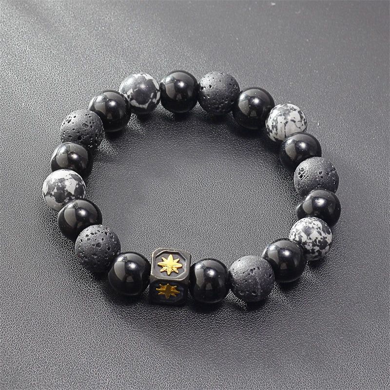 Volcanic Stone Bracelet for Men Lava Stone Beads Bracelet Tibetan Buddha Wrist Chain Women Men Jewelry Gift New Bracelets