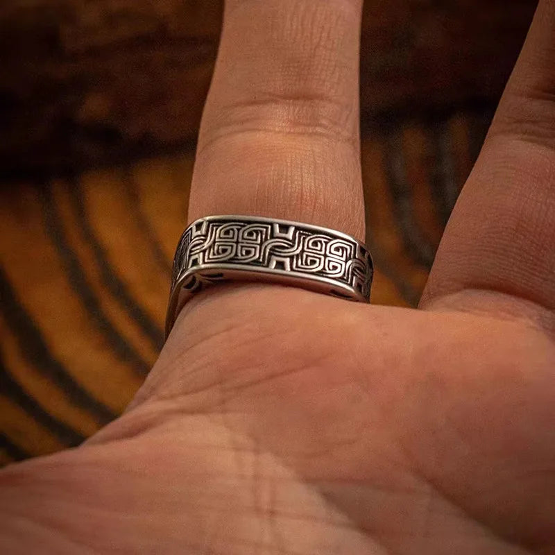 Irish Crazy Celtic Knot Square Vintage Ring Men\\\\\\'s Fashion Punk Hip Hop Jewelry Gift