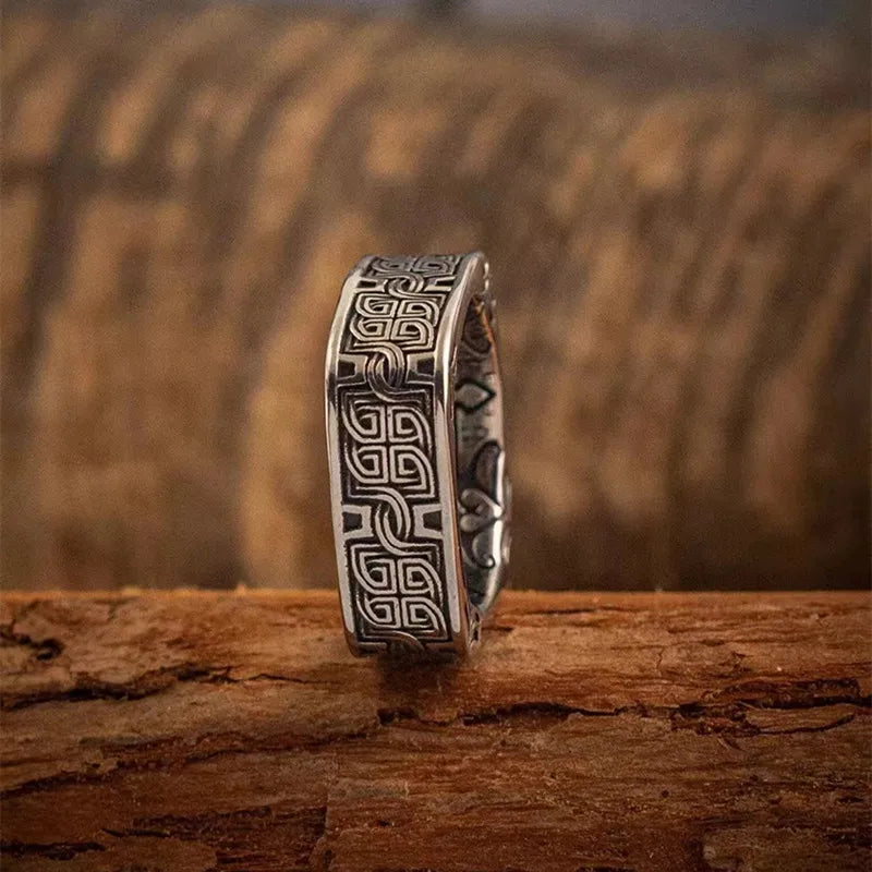 Irish Crazy Celtic Knot Square Vintage Ring Men\\\\\\'s Fashion Punk Hip Hop Jewelry Gift