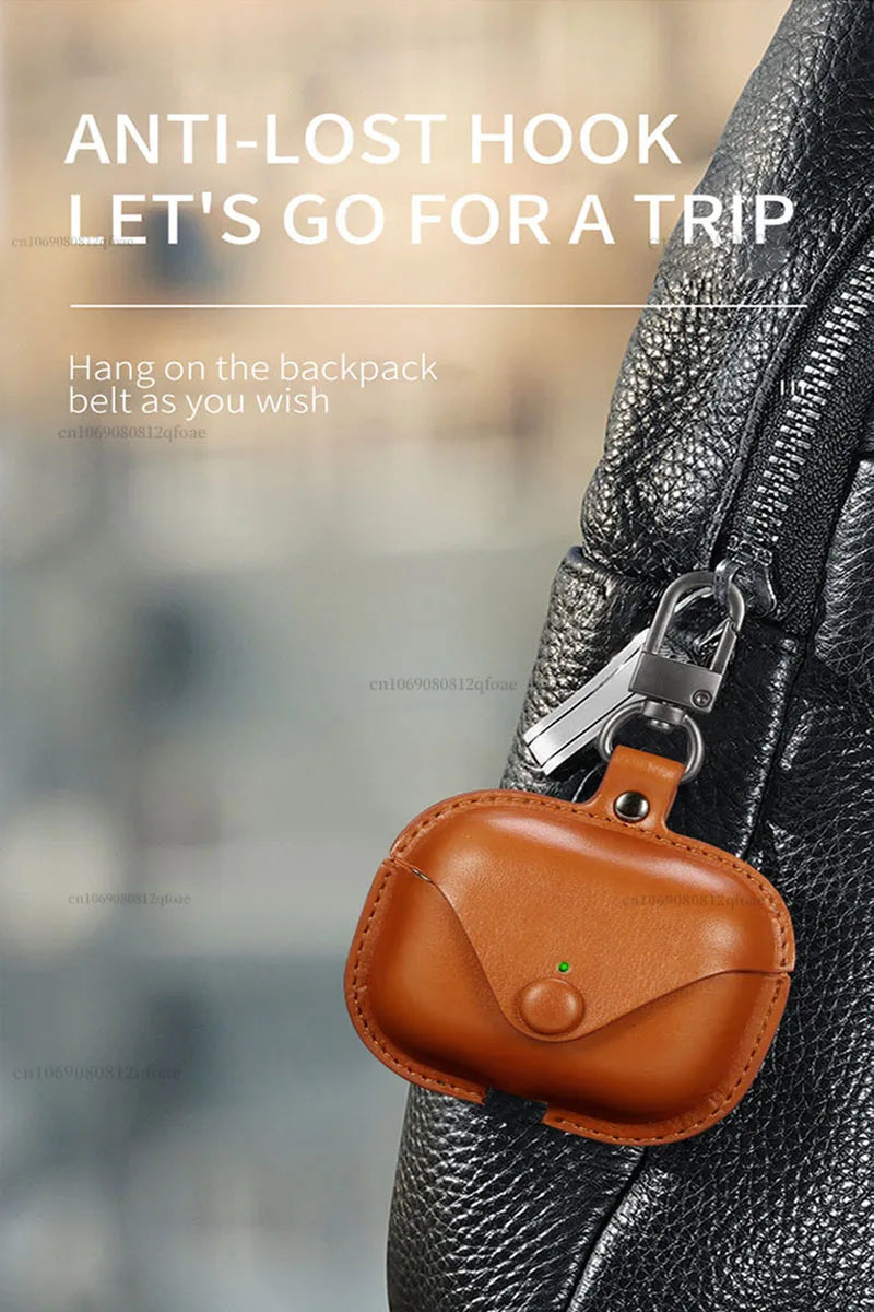 For Airpods Pro 2 Case Leather Business Earphone Case Headset Shell Headphone Cover For Apple Air Pod 3 Pro 2nd Generation 2024