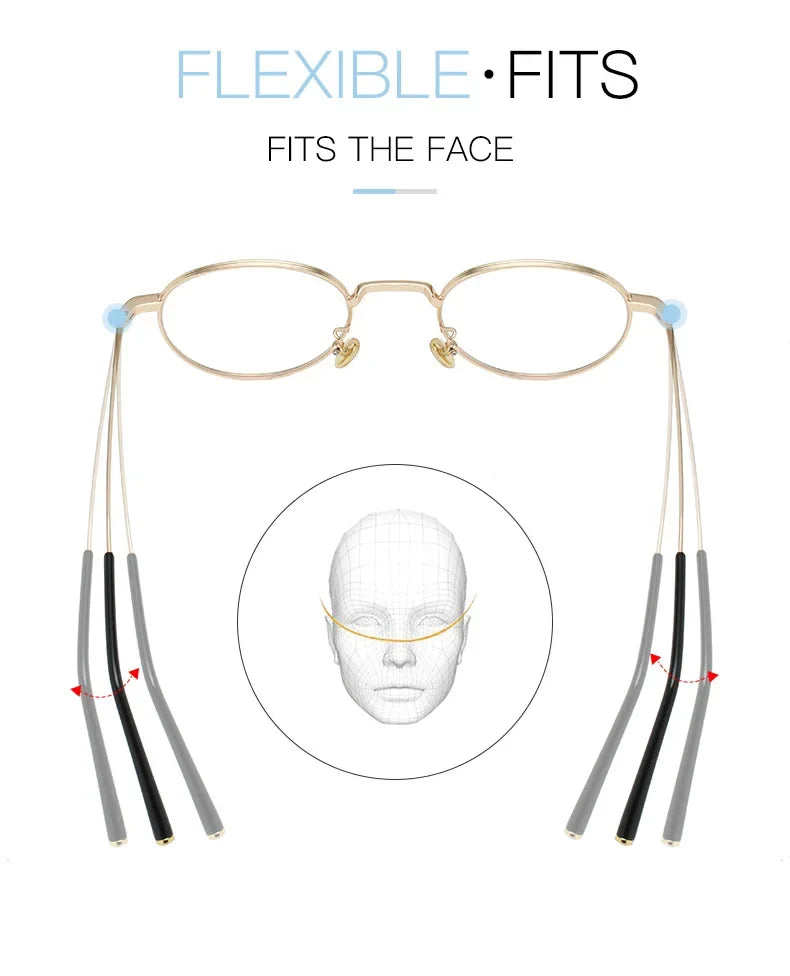 Metal Round Anti Blue Light Glasses Women Men Classic Trend Eyeglasses Frames Transparent Computer Glasses Oculos Feminino