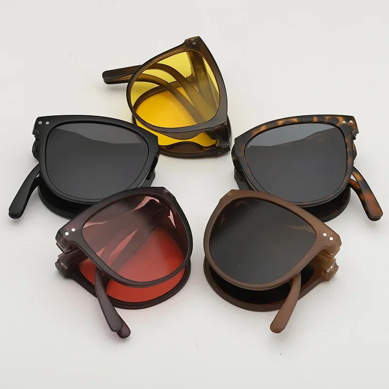 UV400 Cycling Sunglasses Portable Foldable Round Frame Shade Windshield Avoid Flying Insects Bicycle Accessories Темные Очки