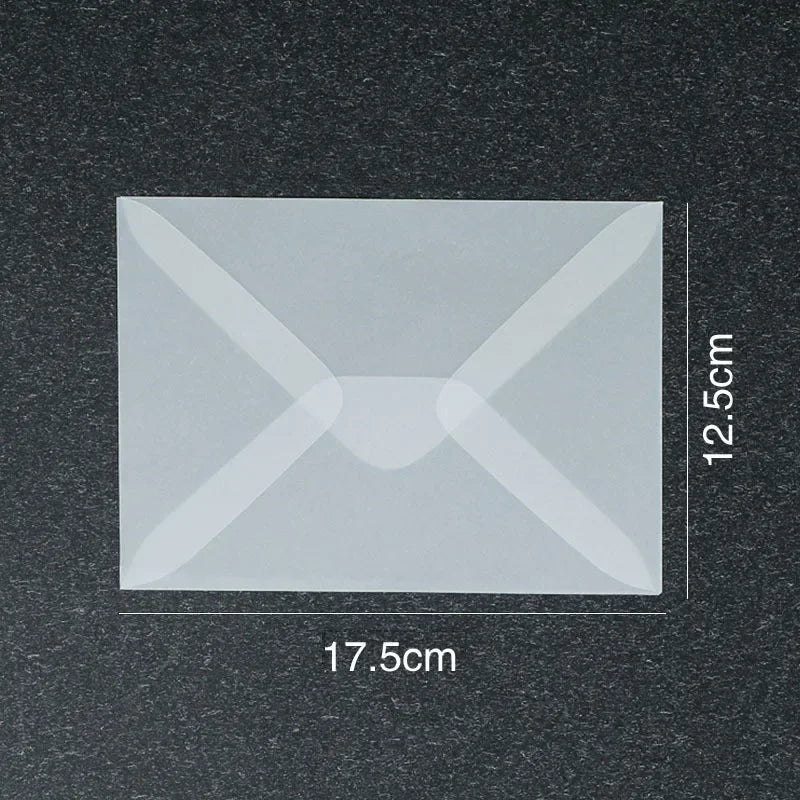 10pcs/lot Blank Translucent Envelope for Invitations Postcards European Giftbox Message Card Envelopes Wedding Business Letters
