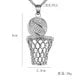 Hip Hop Men's Necklace Football 7 Pendant With Stainless Steel Chain and Iced Out Bling Rhinestones Necklace Sports Jewelry Gift