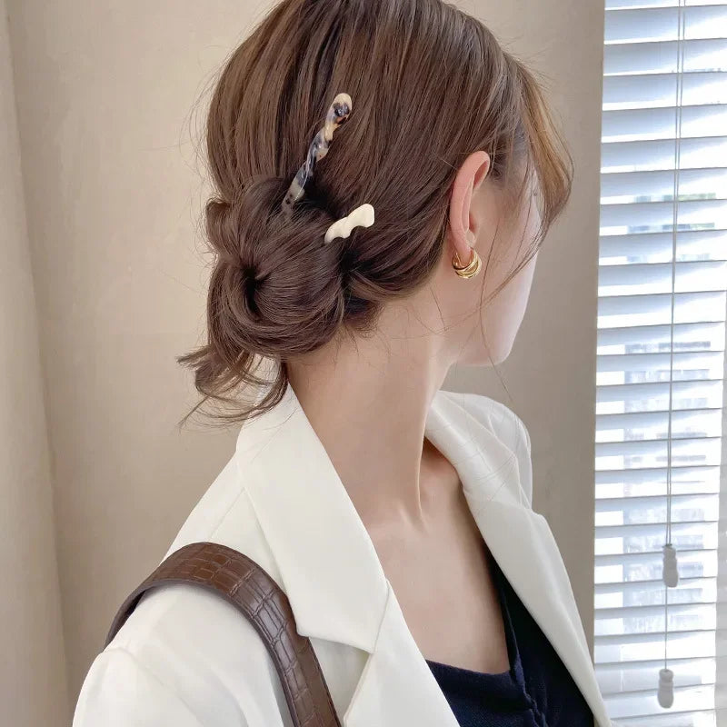 Chinese Style Hair Sticks Vintage Acetate Resin Chopstick Women Hairpins Clip Pin Headwear Wedding  Accessories