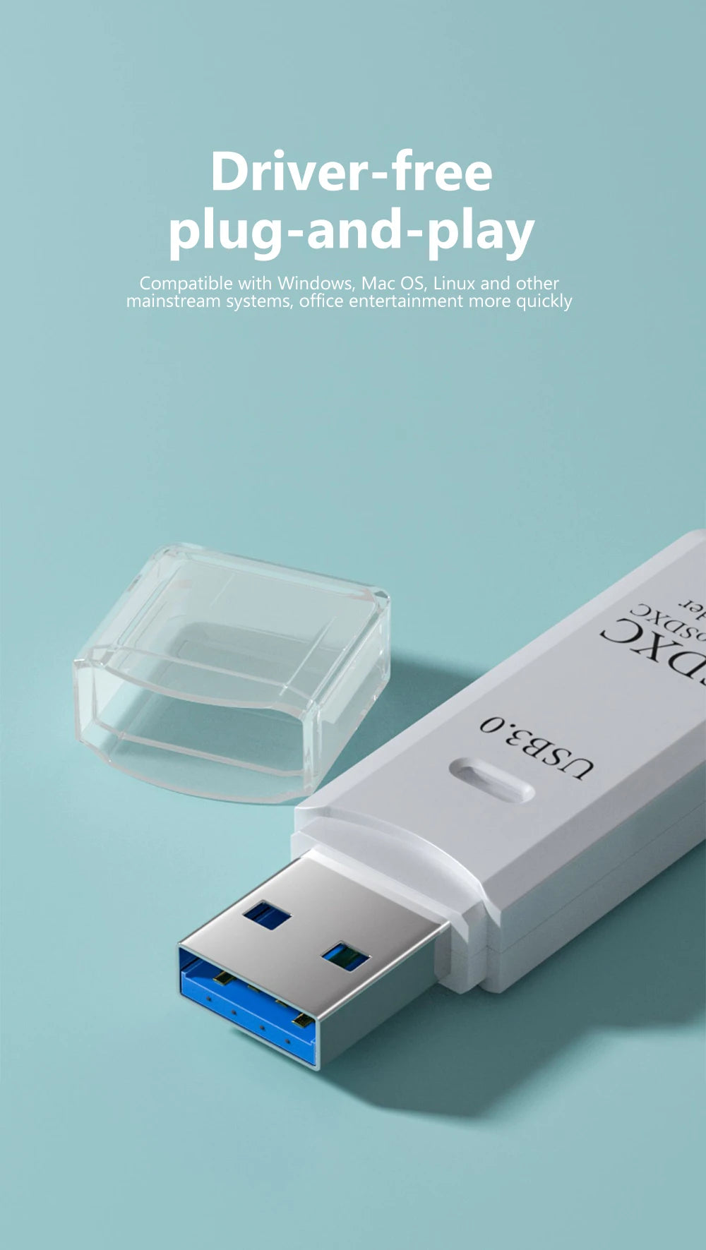 2in 1 USB 3.0 Card Reader USB2.0 To SD TF Memory Card Adapter For PC Laptop Accessories Flash Drive Card Reader Smart Cardreader