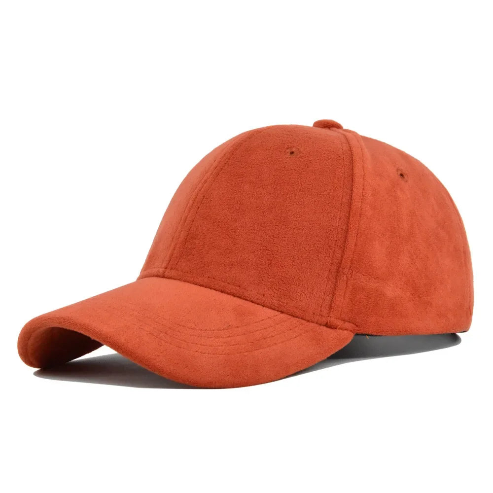Solid Suede Retro Unisex Cap Casual Plain Baseball Cap Adjustable Snapback Hats For Women Men Hip Hop Cap Street Dad Hat