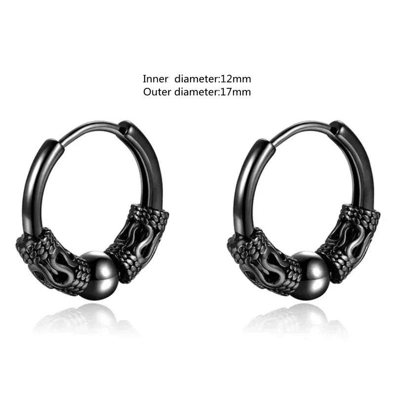 Fashion Personality Creative Snake Winding Plant Vine Hoop Earrings for Men Women Daily Wear Hypoallergenic Luxury Jewelry