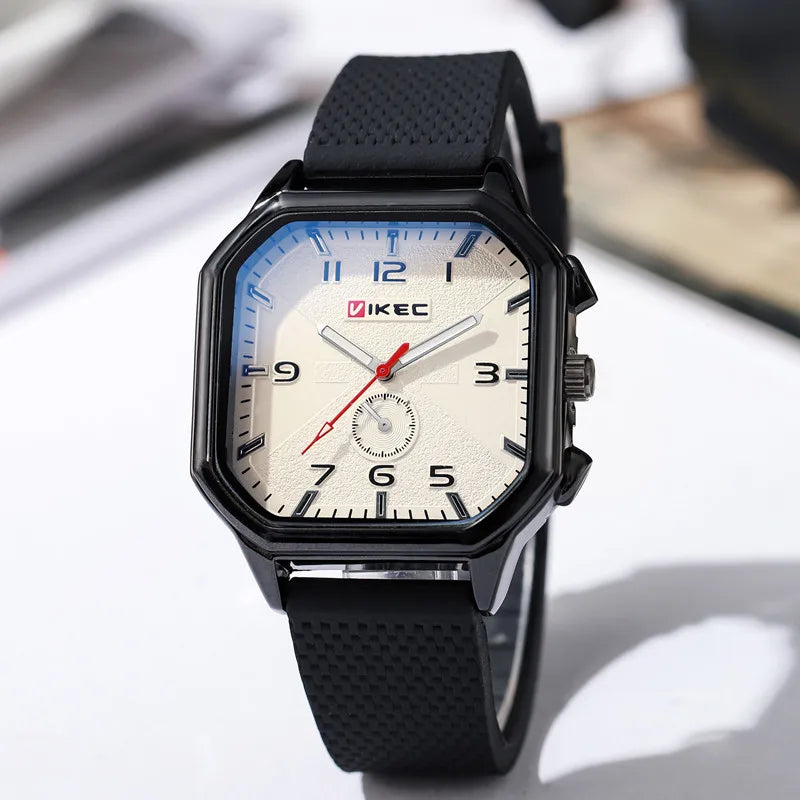 Brand Big Dial Men Watch Dropshipping Square Sports Watch Luxury Silicone Strap Gift Clock Student Wristwatch Wholesale