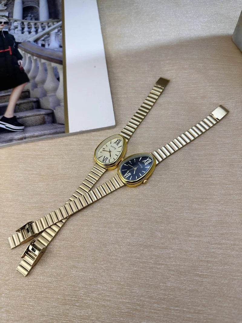 Famous Brand Ladies Watches Snake Head Watch Women Luxury Gift Quartz Wristwatches Fashion Steel Strap Clock Dropshipping
