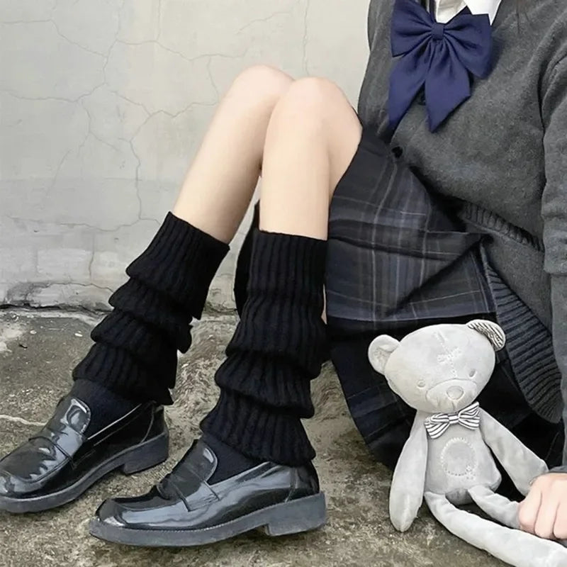Leg Warmers Women Long Socks Wool Knitted Foot Cover Arm Warmer Y2K Autumn Winter Crochet Heap Socks Boot Cuffs Stockings