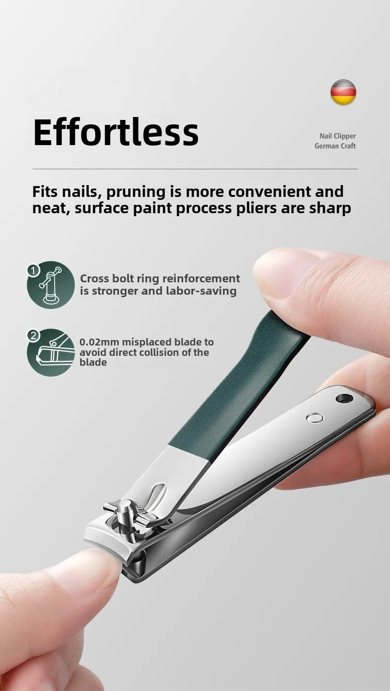 1/4 Pieces/set Manicure Set with Portable Leather Case and Nano Nail File - Fingernails & Toenails Clippers for Nail Care