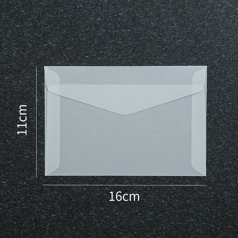 10pcs/lot Blank Translucent Envelope for Invitations Postcards European Giftbox Message Card Envelopes Wedding Business Letters