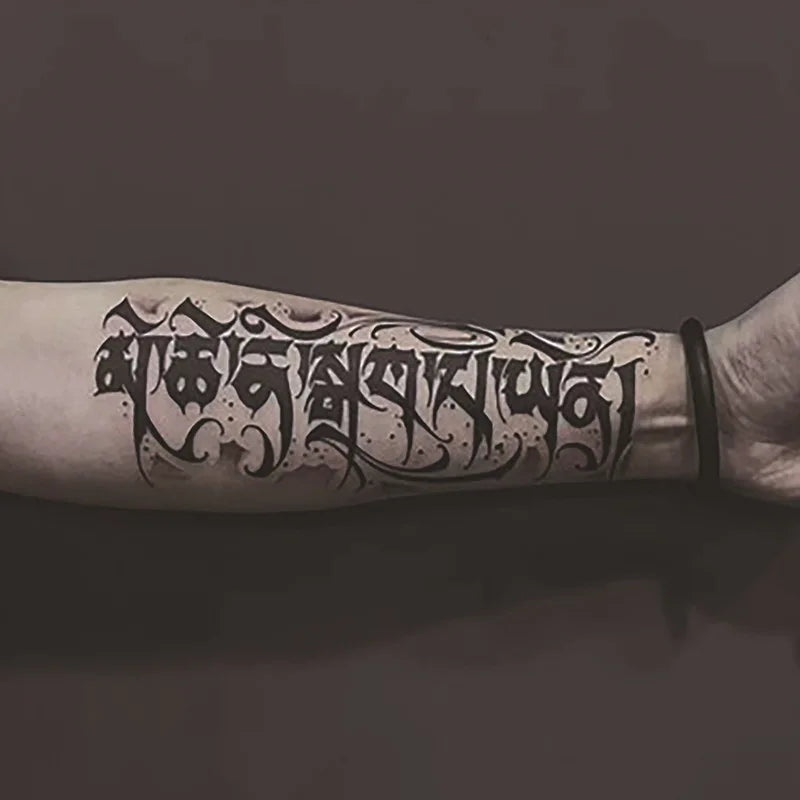 Long Lasting Temporary Tattoo Stickers Men Arm Sleeve Body Painting Juice Ink Fake Tattoo For Male Adult Semi Permanent Tattoos