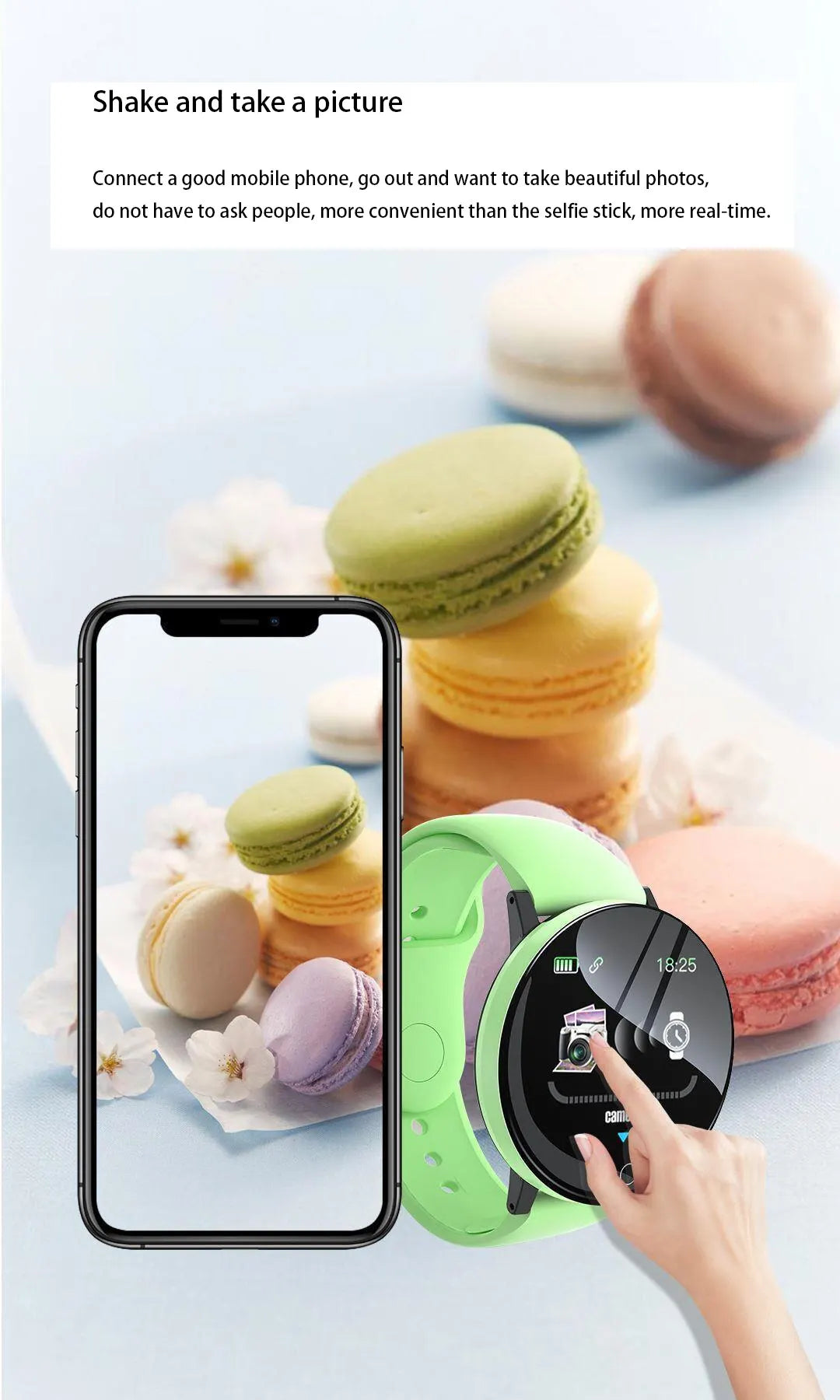 D18 Smartwatch Circular Color Screen With Multiple Sports Modes Call Information Reminder Photo Taking Music Smart Bracelet D20