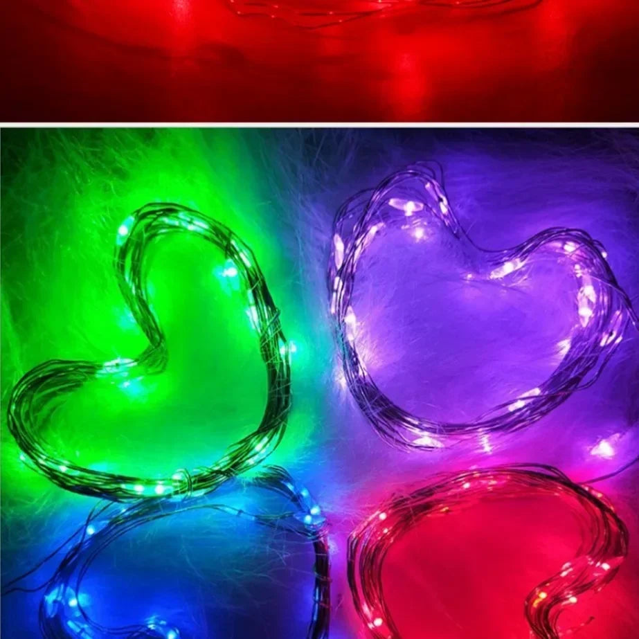 5M Waterproof LED String Lights Copper Wire Fairy Lights Battery Operated DIY Wedding Party Christmas Decoration Lights String