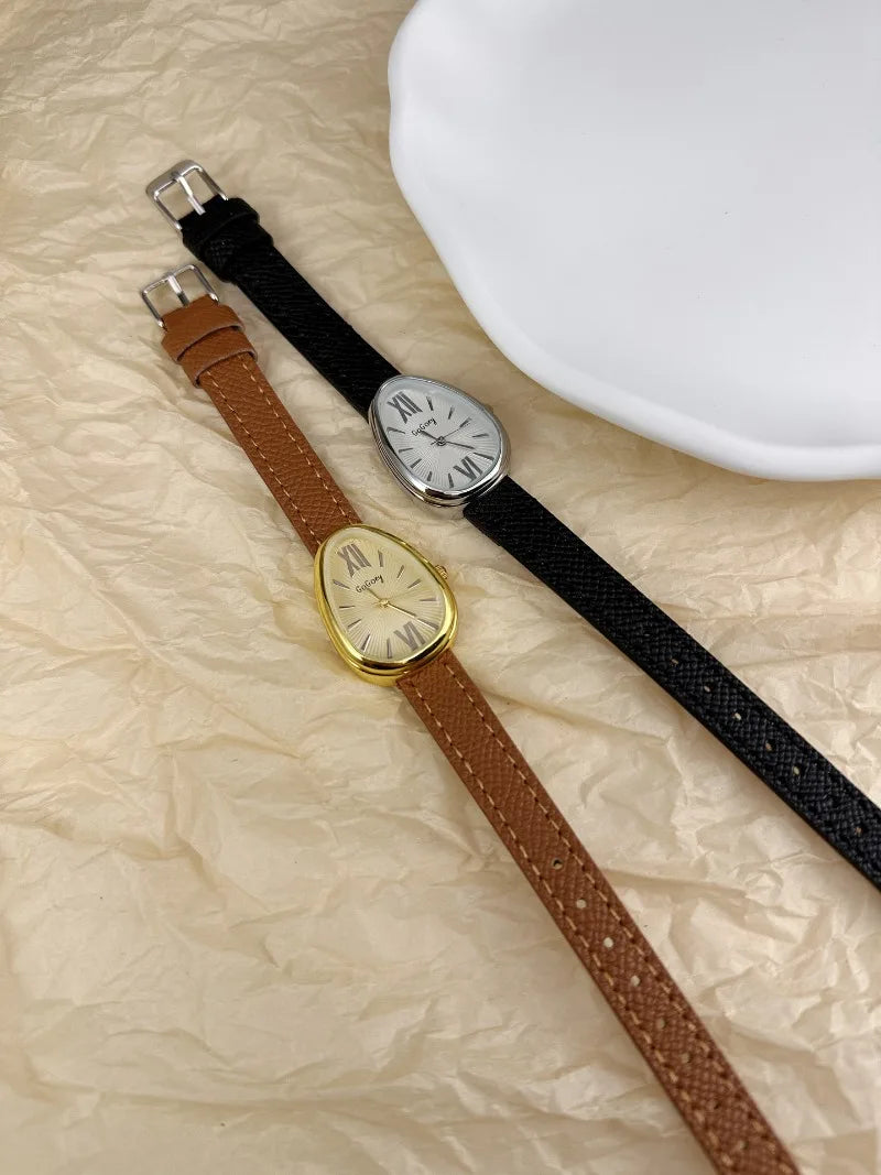 Famous Brand Women Quartz Watch Luxury Gift Ladies Snake Head Female Watch Fashion Red Leather Strap Wristwatch Dropshipping