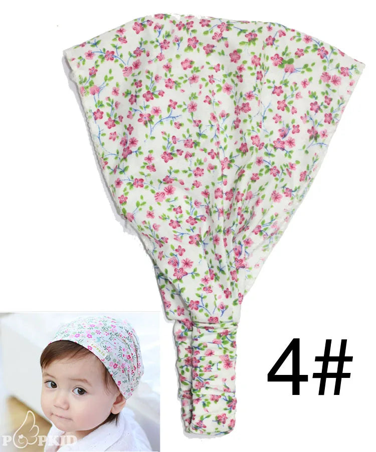 Elastic Children Printed Headband Mother Aldult Hijab Floral Baby Bandanas Kids Headwear Hats Newborn Head Scarf Accessories