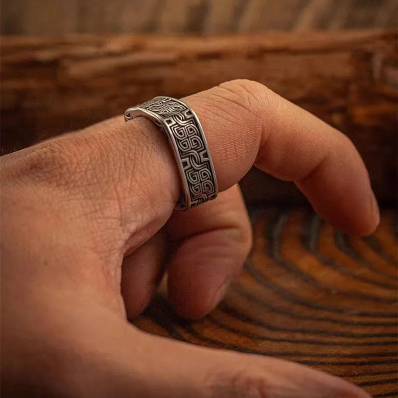 Irish Crazy Celtic Knot Square Vintage Ring Men\\\\\\'s Fashion Punk Hip Hop Jewelry Gift