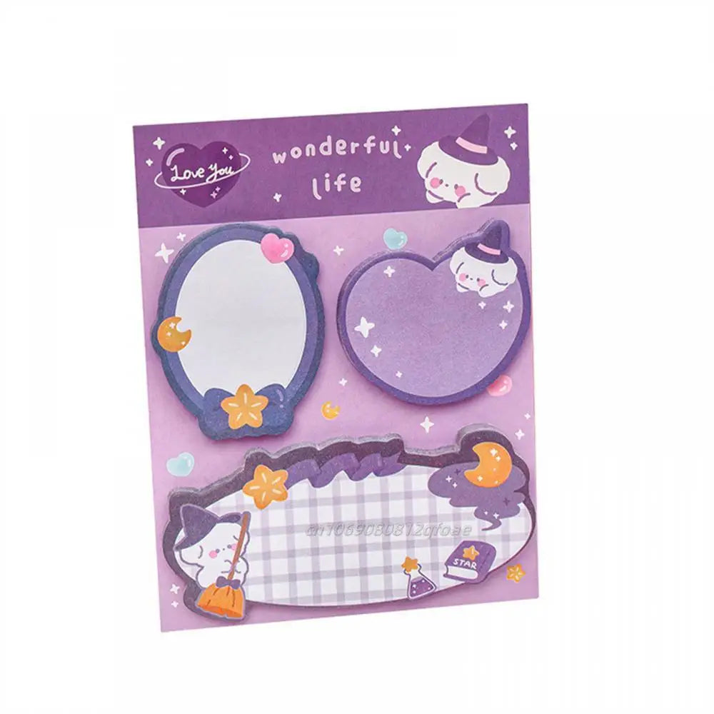 60sheets Sticky Notes Cute Cartoon Colorful Memo Pad Ins Kawaii Stationery Posted Tabs Its Memo Message Paper School Supplies