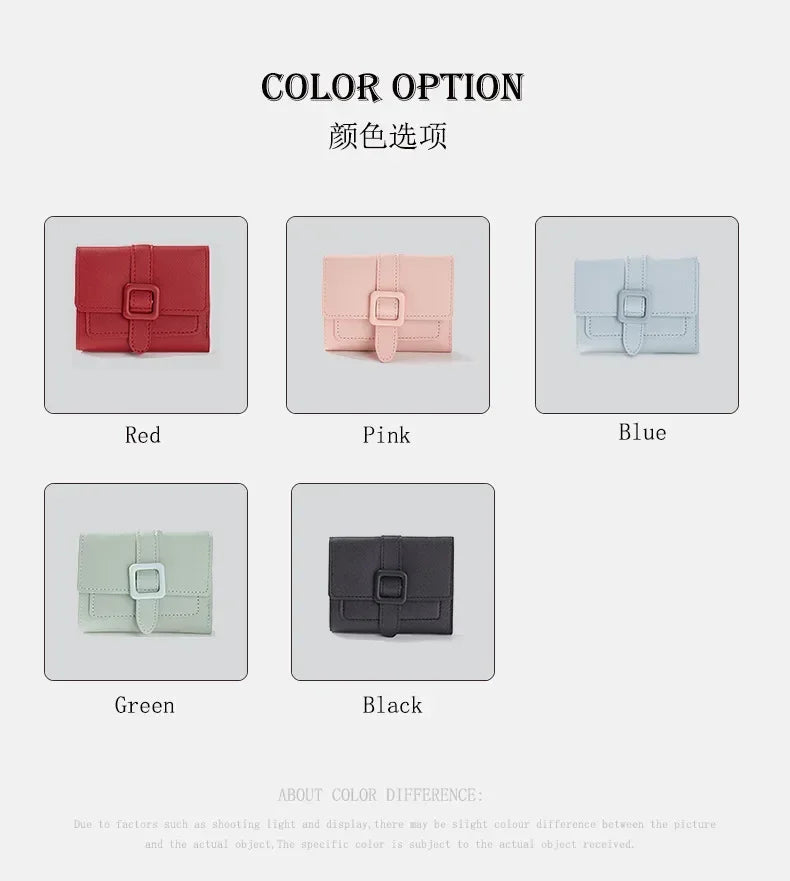 Candy Color Small Wallets PU Leather Coin Pures Ladies Card Holder Mini New Design Standard Short Purses for Women Solid Purses