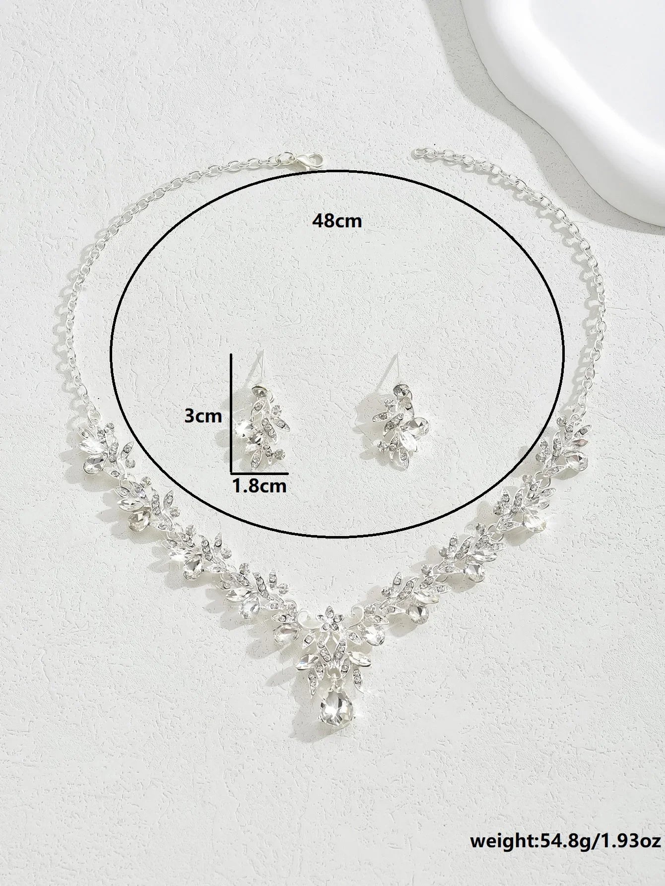 3PC Elegant Jewelry Set High-quality Women'sTrendy Chain Series Leaf Droplet Necklace Earrings Wedding Banquet Party Gift 도매