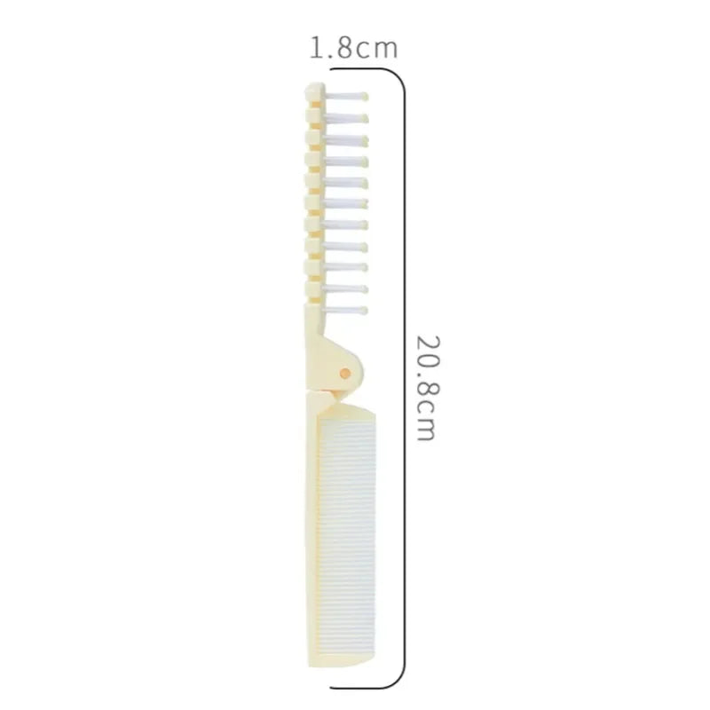 Student Two Types of Comb Teeth Foldable Combs Women Men Folding Pocket Comb for Travel Styling Tool Mini Portable Hair Brush