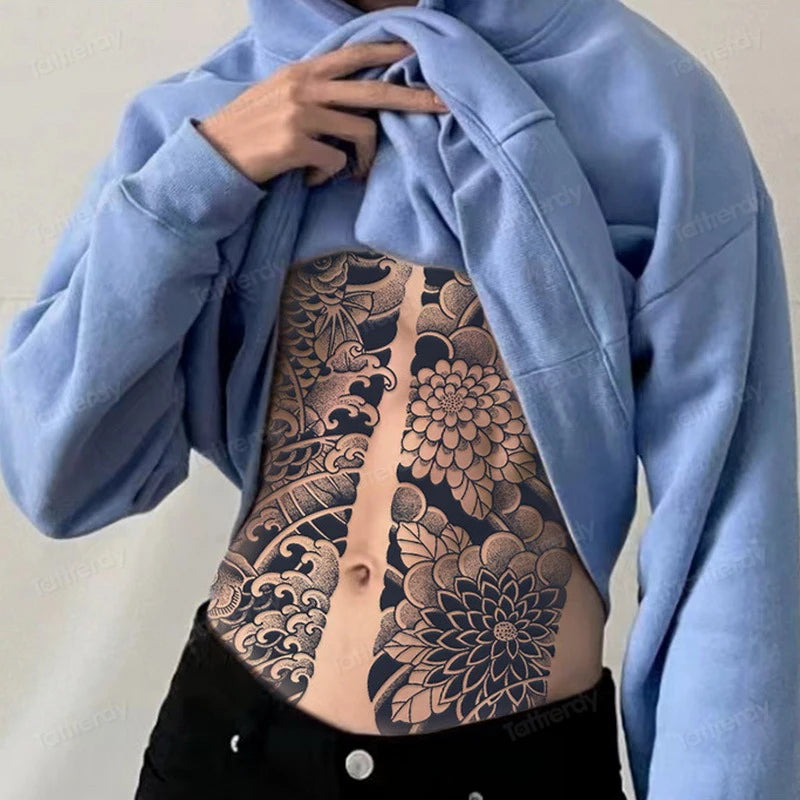 Angel Wings God Tattoo Stickers Realistic Juice Ink Semi Permanent Full Back Body Tattoo Temporary Lasting 2 Weeks Men Adult