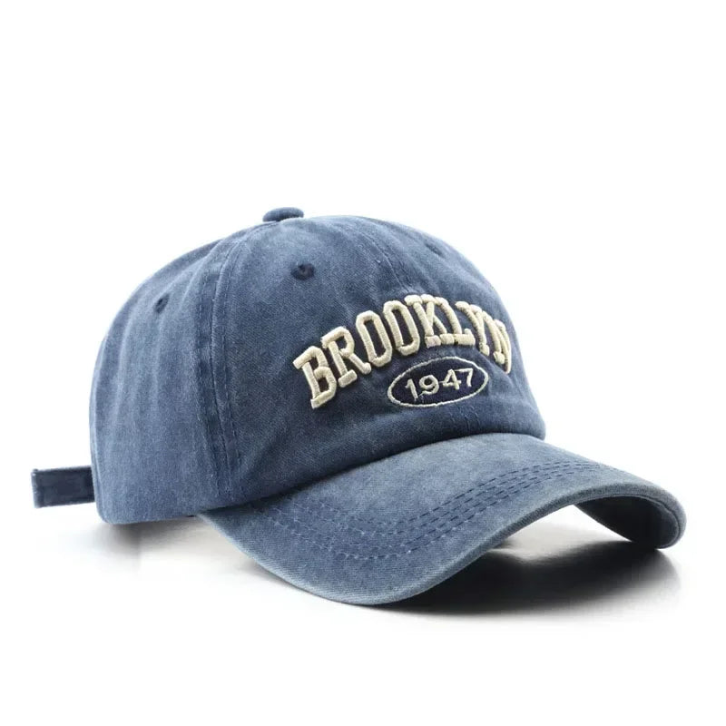 Men Women Spring Summer Retro brooklyn Letter Baseball Caps Cotton Embroidery Adjustable Casual Hat Hip Hop Streetwear Sun Hats